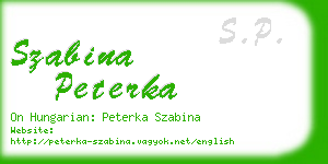 szabina peterka business card